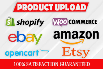 add upload products to shopify woocommerce etsy ebay amazon store listing