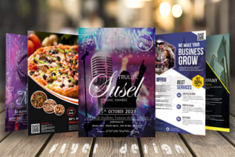 design professional flyer, poster, book cover and brochure in 24 hours
