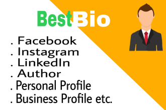 write unique and attractive bio for your profile