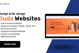design and build a website using duda website builder