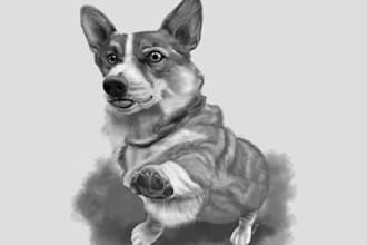 do a custom pet portrait in caricature style