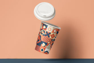 make a creative coffee paper cup design