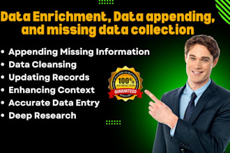do data enrichment and data entry for you