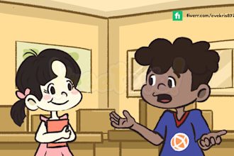 draw simple and cute illustrations for you
