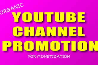 promote your youtube channel for fast organic growth