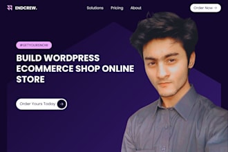 build wordpress ecommerce shop online store