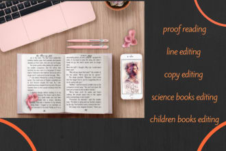 proofread and edit line,copy, science and children book