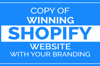 copy, clone, duplicate shopify store or shopify website