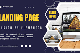 be your elementor expert for landing page design