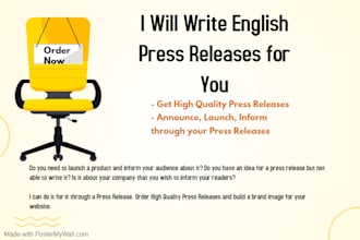 write press releases for you