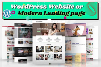 build wordpress website, landing page using astra, elementor pro