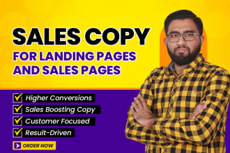 write sales copy for your landing pages and sales pages