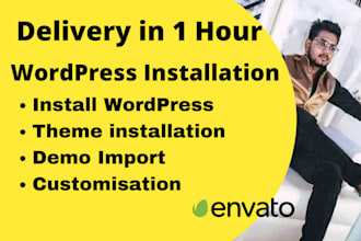 install wordpress , install theme and demo import