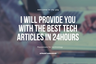 write tech article and blog post for your website