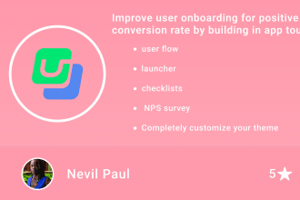 improve user onboarding for positive conversion rate by building in app tours