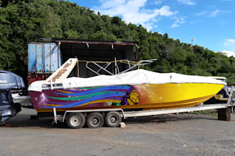 design boat wrap jetski yacht and personal watercraft