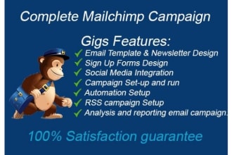design and build mailchimp email campaign