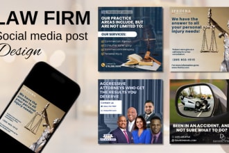 design law firm social media post using canva