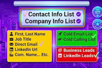 do 10k b2b lead gen, targeted business leads and prospect email list building