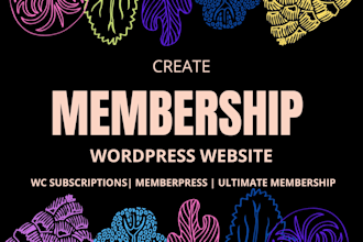 develop wordpress membership or subscription website