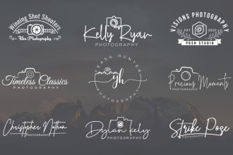design amazing unique photography, signature, watermark logo