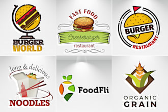 fast food, cafe, BBQ, chef restaurant logo in 24 hours