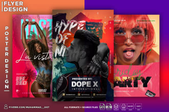 design concert, sports, and festival, poster or flyer