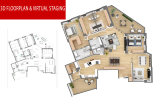 create quality 3d floor plans, interiors and exteriors