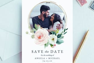 design invitation card or wedding card