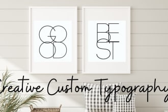 design typography canvas wall art