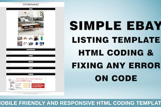 do ebay listing template coding