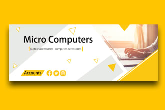 design facebook page cover and profile logo in 2 hour