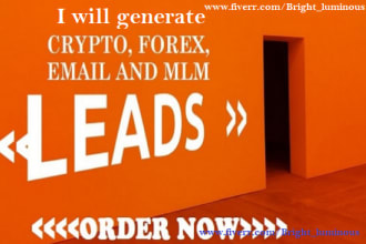 generate MLM leads, forex, crypto leads for your business