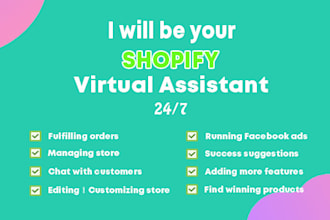 shopify virtual assistant and shopify store manager