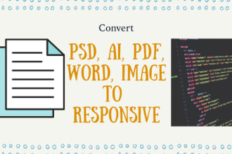 convert psd, ai, png and word to html