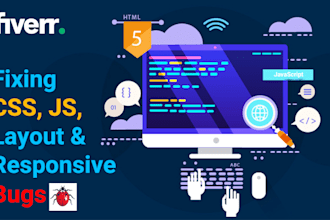 do html css javascript bug fixing