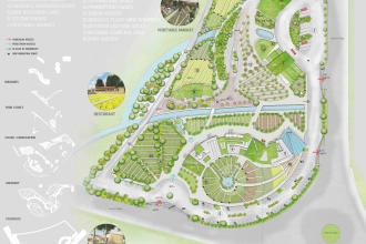do architectural master plan, site plan in 3d