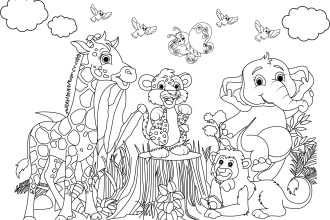 draw amazing coloring book pages for children and adult