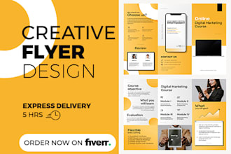 create a clean and informational flyer