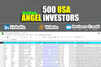 send real 500 USA angel investor email list with more leads