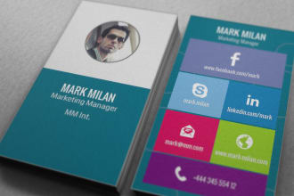design windows 10 style business card