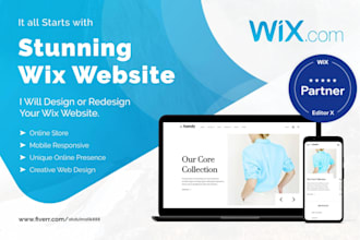 design wix landing page, wix ecommerce website, wix developer