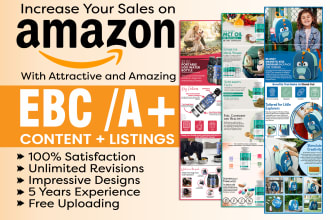 do attractive amazon ebc a plus content, listing image design