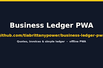 build a simple web app or installable pwa for your small business