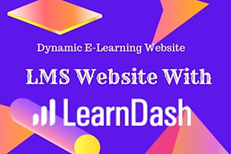 design wordpress lms website with learndash and tutor lms