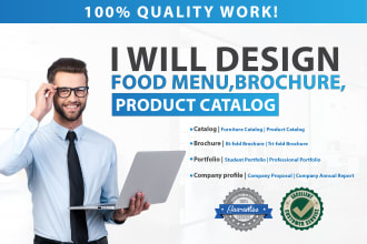 design food menu, brochure, product catalog