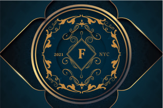 create luxury heraldic family crest and coat of arms logo