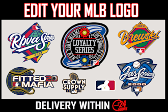 make custom mlb parody logo, world series, all star game,