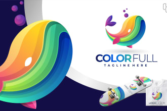 make an unique design colorful and gradient logo