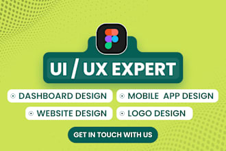 do mobile app UI UX design, dashboard UI, wireframe ios android app using figma